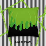 Radioactive Poison Pumpkin Décor Pillow (on black)