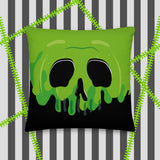 Radioactive Poison Pumpkin Décor Pillow (on black)