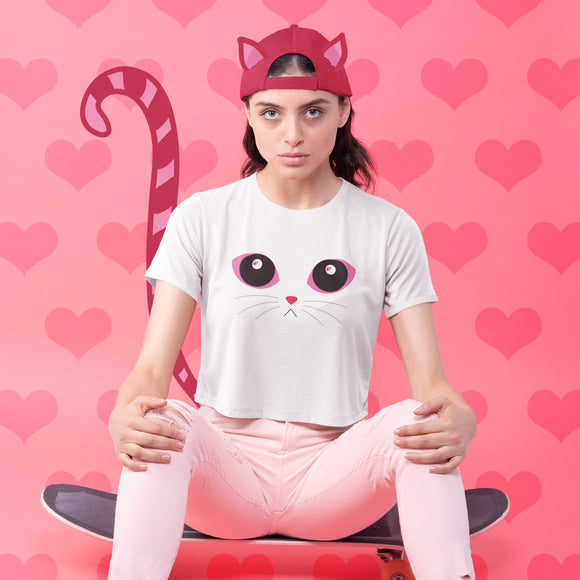 LuvKat Eyes Organic Crop Tee