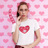 LuvKat Heart Organic Crop Tee