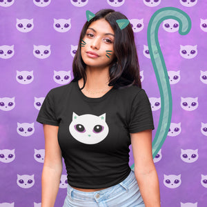 Snow MagiKat Organic Crop Tee