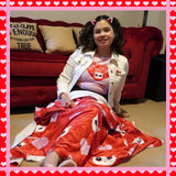 LuvKat Valentine Pattern Blanket