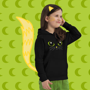 Kids Midnight LuniKat Eyes Fleece Hoodie