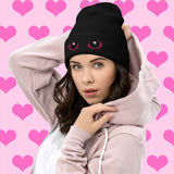 LuvKat Eyes Cuffed Beanie