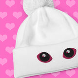 LuvKat Eyes Pom Pom Beanie