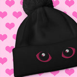 LuvKat Eyes Pom Pom Beanie