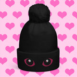 LuvKat Eyes Pom Pom Beanie