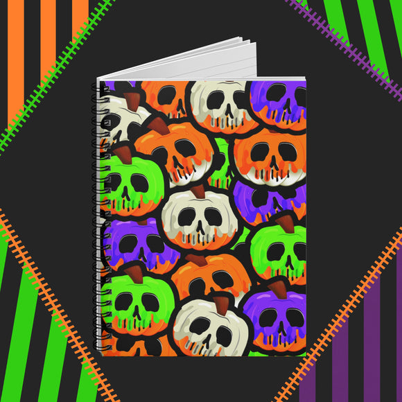 Poison Pumpkins Spiral Notebook