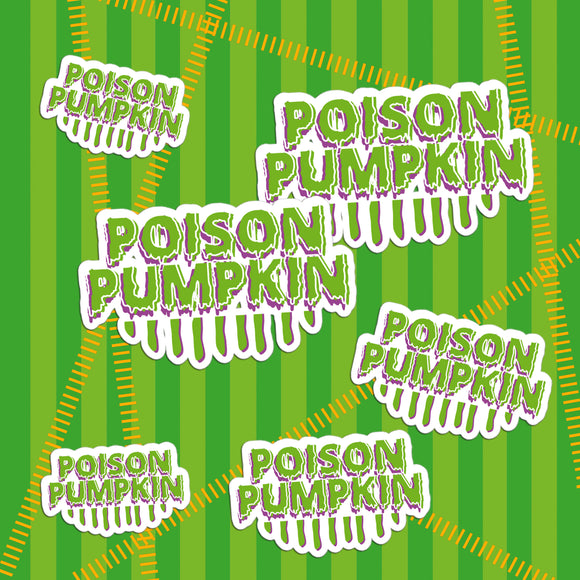 Radioactive Poison Pumpkin Logo Sticker