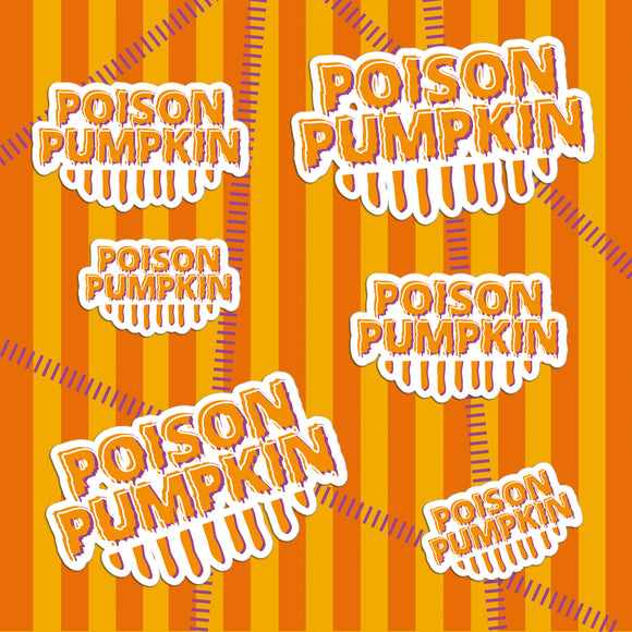 Poison Pumpkin Orange Logo Sticker