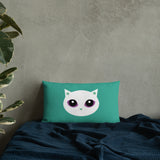 Snow MagiKat Décor Teal Pillow