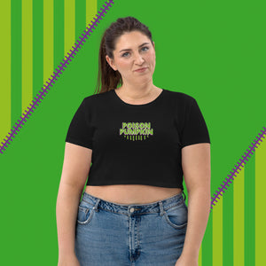 Radioactive Poison Pumpkin Logo Organic Crop Tee