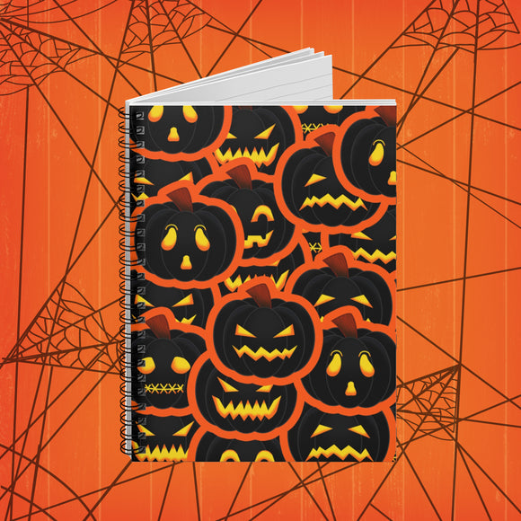 Midnight Jack-O-Lantern Spiral Notebook