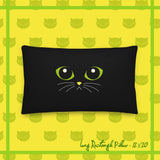 Midnight LuniKat Eyes Décor Pillow