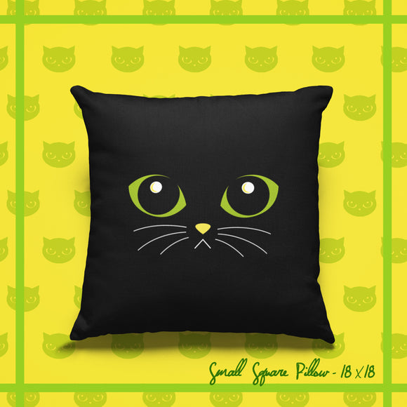 Midnight LuniKat Eyes Décor Pillow