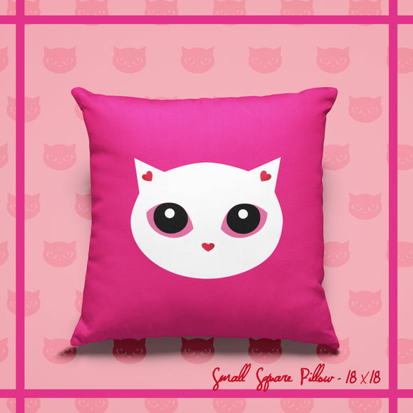 Snow LuvKat Décor Magenta Pillow