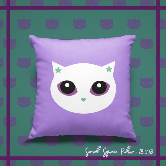 Snow MagiKat Lilac Décor Pillow