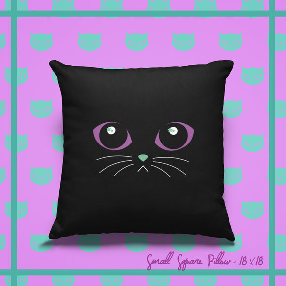 Midnight MagiKat Eyes Décor Pillow