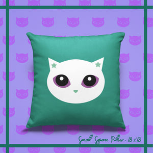 Snow MagiKat Décor Teal Pillow