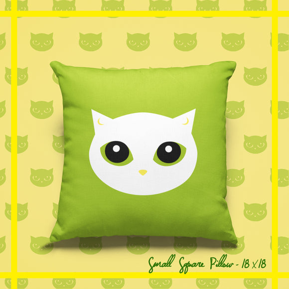 Snow LuniKat Décor Lime Pillow