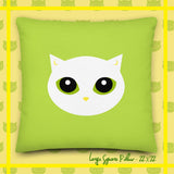 Snow LuniKat Décor Lime Pillow