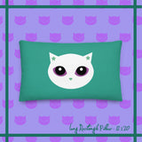 Snow MagiKat Décor Teal Pillow