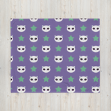 Snow Magikat Pattern Lilac Blanket